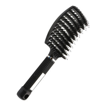 Hair Brush Scalp Massage Rubber Handle Hairbrush Portable Hairdressing Styling Tool  Nylon  Red