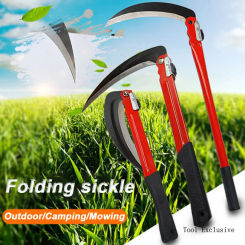 Mower Folding Sickle Manganese Steel Portable Firewood Cutting Outdoor Agricultural Tools Sickle Knife Machete Garden Tools
