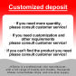 Customized deposit