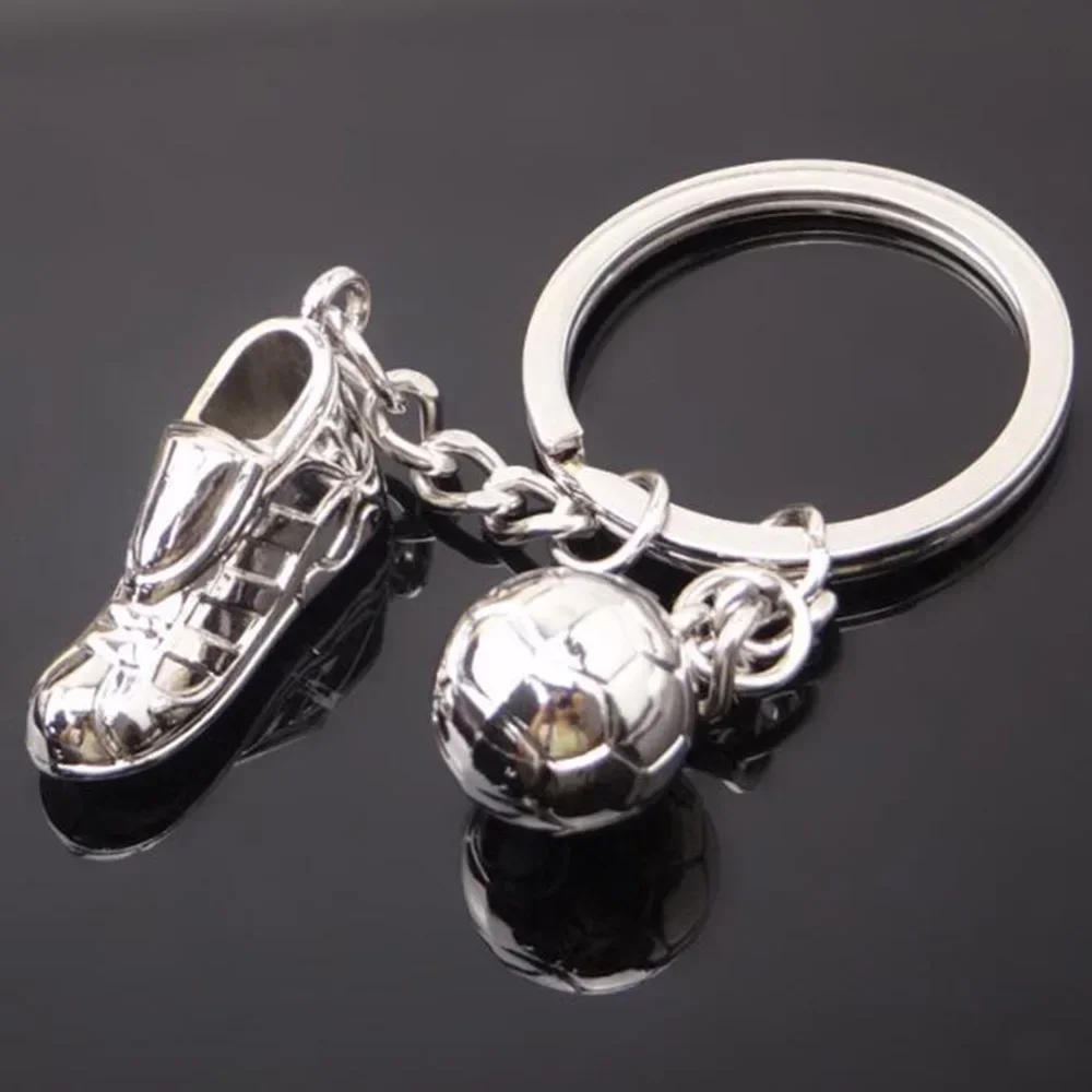 Description Picture 6 of itemCreative Football Shoes Keychain Metal Soccers Basketball Pendents Team Fans Sports Souvenir Gifts Man Car Key Holder Accessory