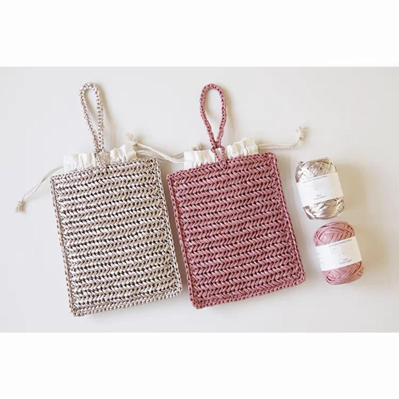 Description Picture 3 of item40g / 80M / Ball Summer 100% Natural Fiber RAFFIA Yarn DIY hand knitting For Beach Sun Cotton Straw Hat Bag Shoes Yarn Knitting