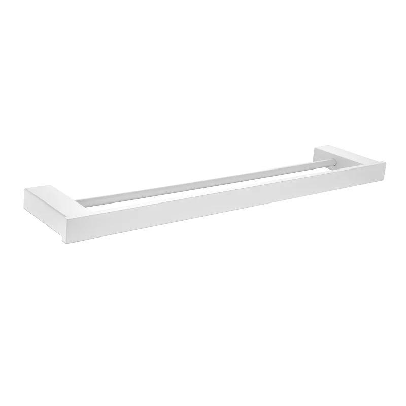 Description Picture 3 of itemBathroom Hardware Set White Wall Mounted Toilet Roll Paper Holder Robe Hook Towel Ring Tooth Brush Holder Double Towel Bar