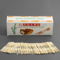 Creative Lunch Box Accessories Disposable Bamboo Fruit Fork Set for Home Fruit Plates, Cakes, Bamboo Skewers, Creative Forks