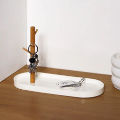 Nordic Bamboo Tree Branch Storage Tray Living Room Desktop Key Hanger Jewelry Display Frame