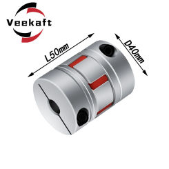 Spider couple 1PCS D40L50 Flexible plum clamp Motorcoupler shaft size CNC Jaw shaft coupling/8/10/12/14/16/18/20/22mm