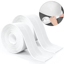 1 roll of waterproof and mold proof toilet sealing strip, kitchen bathroom self-adhesive sealing tape, bathroom waterproof tape