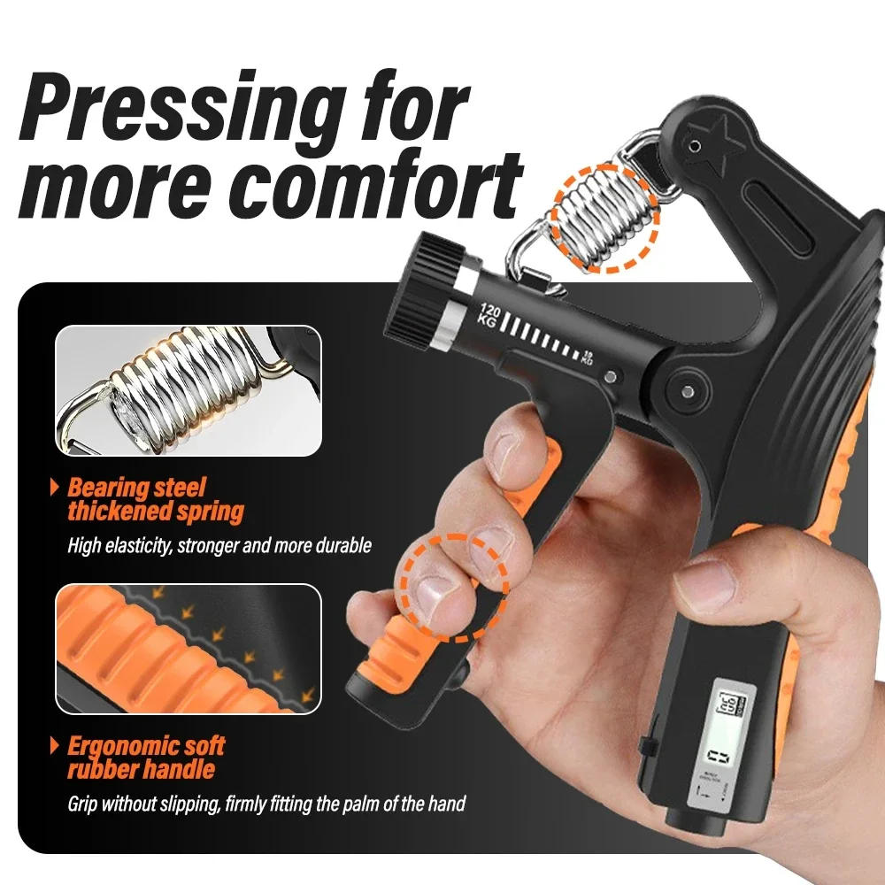 Description Picture 3 of itemSmart Counting Hand Grip Set 10-120KG Adjustment Exercise Power Strengthening Pliers Spring Finger Pinch Wrist Expander Training