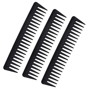 Wide Comb Black Detangling Hair Comb Professional Hairdressing Comb for Men and