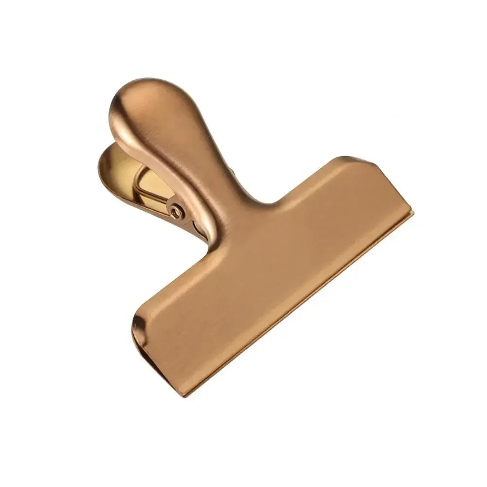 Description Picture 4 of itemStainless Steel Bag Clips Large Golden Metal Air Tight Bag Clip Durable Paper Seal Grip For Coffee Food Bread Bags