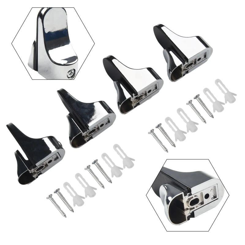 Description Picture 6 of item4pcs Zinc Alloy Shelf Clamp Glass Shelf Support Plate Holder Bracket Large Glass Clamp Brackets Storage Holders Part Hardware