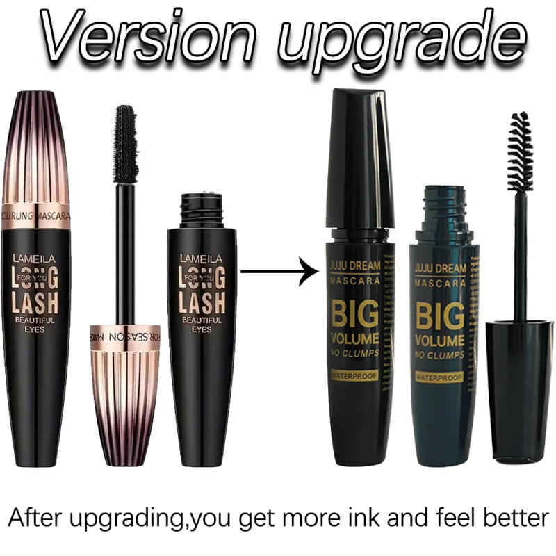 Description Picture 2 of itemBlack Mascara Thickening - Long-Lasting, Volumizing , Fiber Formula with 360° Spiral Brush Waterproof Liquid Fiber Mascara