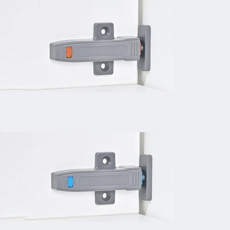 Description Picture 6 of itemNew ABS Cabinet Catches Damper Buffer Push Type Door Lock Buckle Hardware Invisible Rebound Device Cabinet Door