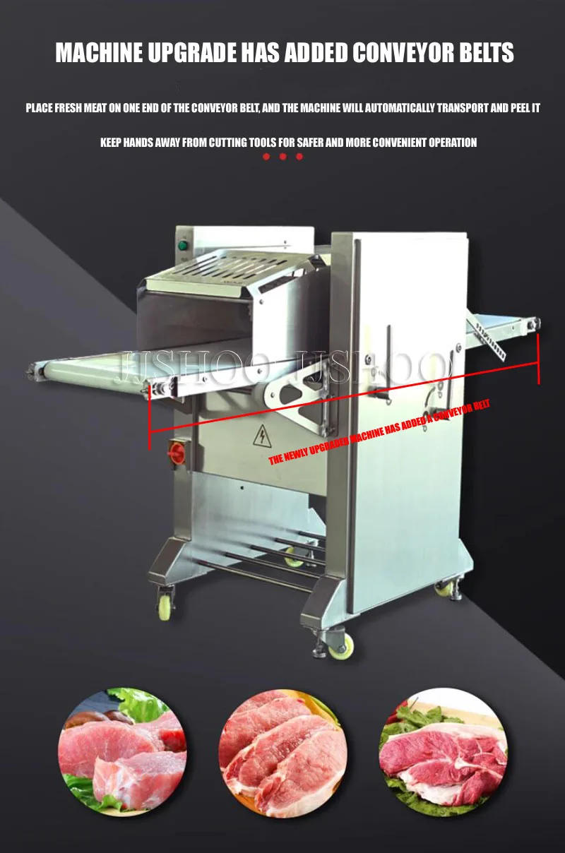 Description Picture 5 of itemPig Meat Pork Skin Removing Machine Fat Meat Peeler Machine Electric Pork Skin Peeling Machine