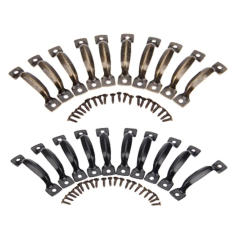 DRELD 10Pcs Antique Furniture Handles Cabinet Knobs and Handles Cupboard Drawer Kitchen Pull Handle Furniture Fittings 52*11mm