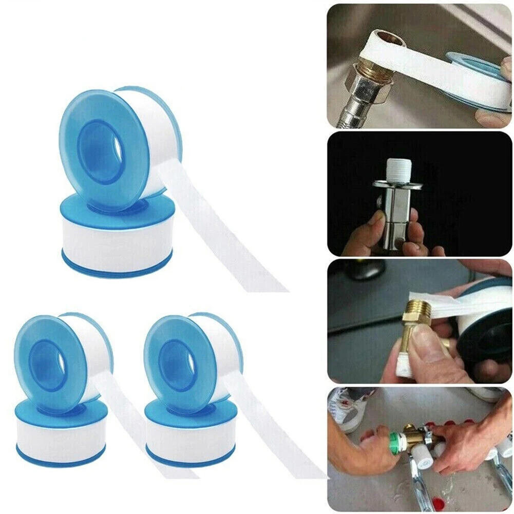 Description Picture 4 of item10/15/18/20M PTFE White Threaded Sealing Tape Adhesive Plumbers Sealing Tape Fitting Thread Seal Tape Strong Extensibility
