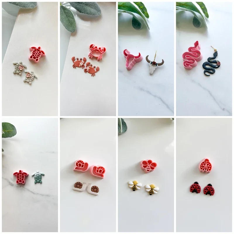 Description Picture 2 of itemCartoon Animal Earring Caly Cutter Small Earring Jewelry Molds DIY Earrings Polymer Clay Cutter Soft Pottery Jewelry Clay Tool