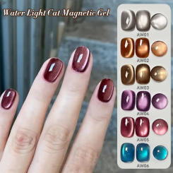 BORN PRETTY 10ml Autumn Winter Red Cat Magnetic Gel Nail Polish New Red White Glitter Soak Off UV Nails Art Manicure