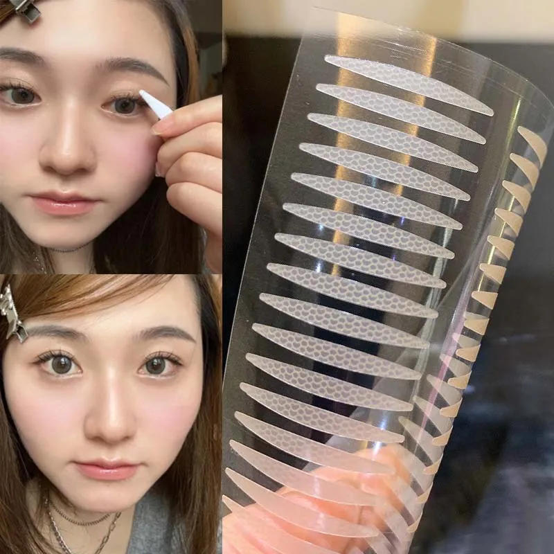 Description Picture 3 of itemInvisible Double Eyelid Sticker Mesh Olive-shaped Eyelid Tape Self-adhesive Waterproof Anti-sweat Natural Eye Lift Tape Makeup