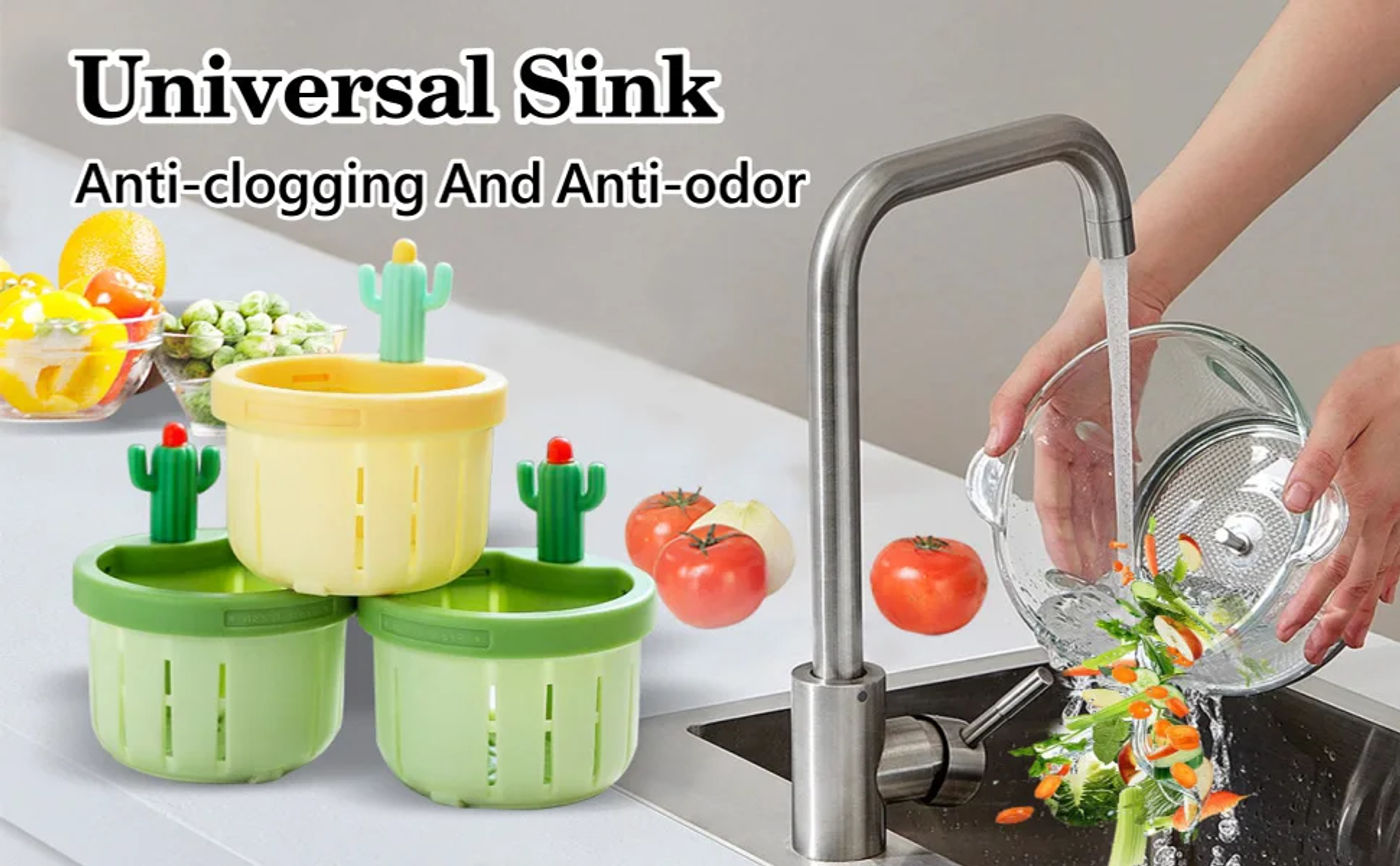 Description Picture 6 of itemCactus Kitchen Sink Creative Drainage Strainer Leak-proof Easy-to-Clean Food Waste Collection Plug Multi-Function Filter Basket