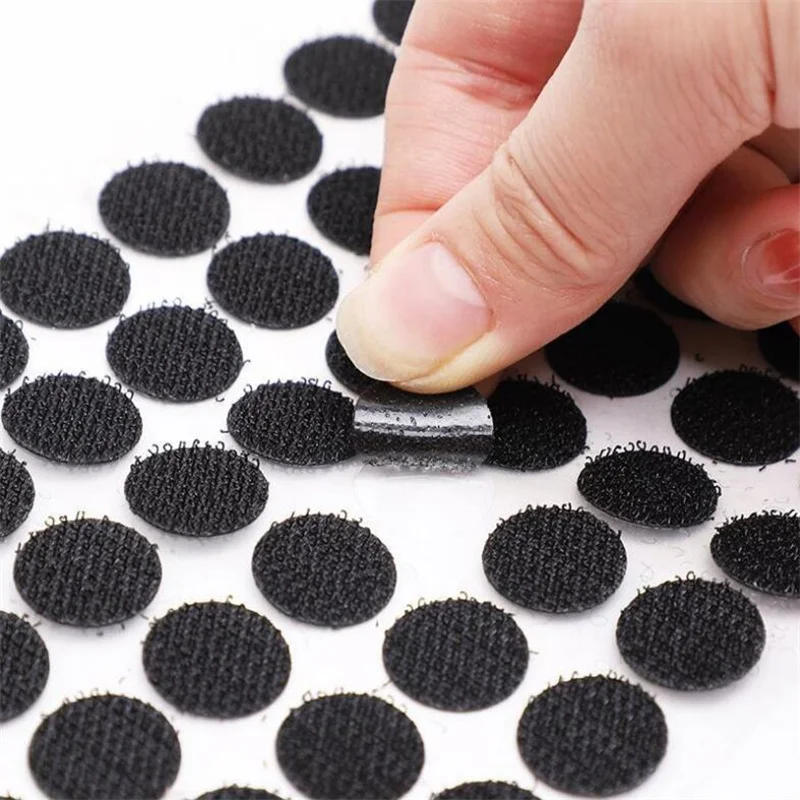 Description Picture 6 of itemSelf Adhesive Fasteners Hook and Loop Tape Dot Sticker 10/15/20/25/30mm Nylon Sticky Dots Adesivo Redondo Craft DIY Accessories