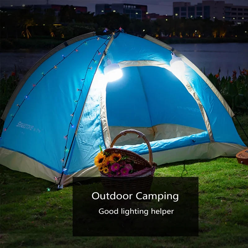 Description Picture 4 of item1pc Outdoor emergency light bulbs with white hooks are suitable for garden, camping, fishing, portable, lanterns, night lights