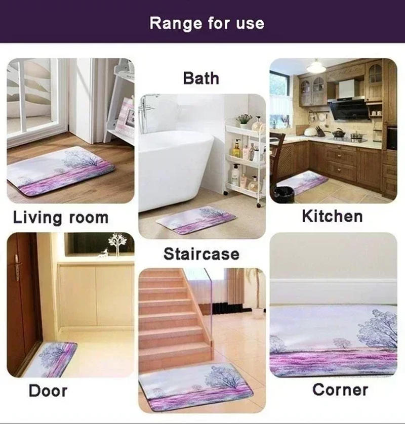 Description Picture 3 of itemMaple Leaf & Pumpkin Design Door Mat Non-Slip Doormat Washable Rug for Living Room Bedroom Kitchen Office Waterproof Carpet