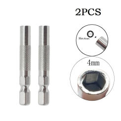 Screwdriver Adapter Hex Shank 6.35mm Insert Bit Adapter To 4mm Electric Screwdriver Socket Holder Power Tool Accessories