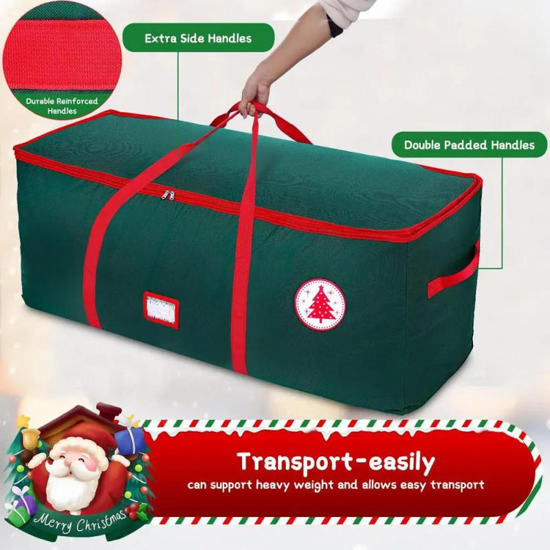 Description Picture 2 of itemNew Arrival Christmas Tree Storage Bag With Smooth Zipper 600D Oxford Tree Storage Organizer Bag With Strong Handles