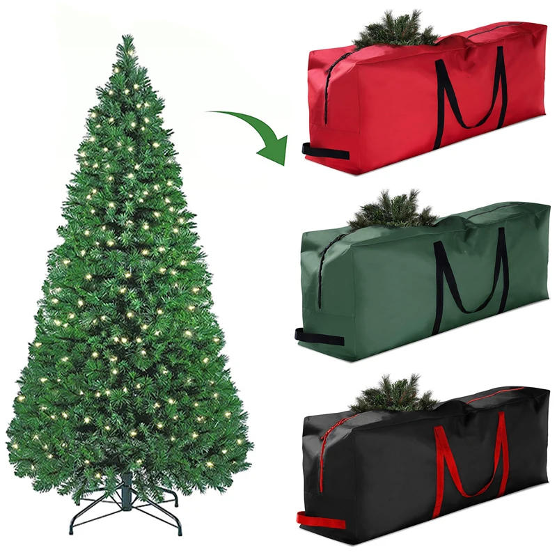 Description Picture 5 of itemChristmas Tree Bag Oxford Cloth Foldable Xmas Decoration Wreath Storage Bag For Storing Christmas Utenciles Garland Home Storage