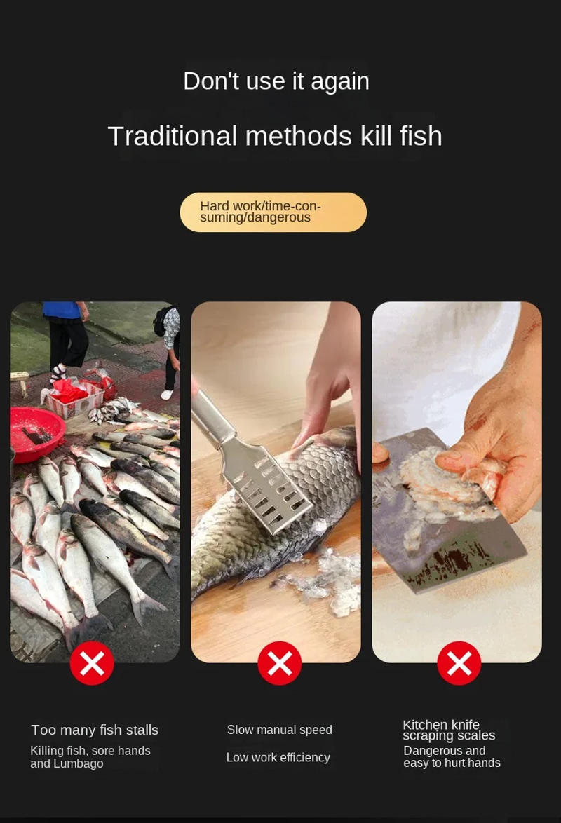 Description Picture 4 of item1 Pcs Rechargeable Electric Fish Scraper Waterproof Fish Scale Remover Portable Fish Scale Cleaner fishscale knife Seafood Tool