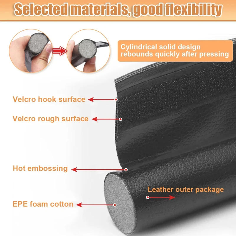 Description Picture 4 of itemDoor Draft Stopper Weather Stripping Door Sweep Adjustable Under Door Draft Blocker Insulator Weatherstrip House Acoustic Foam