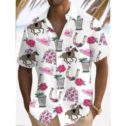 Men's Casual Shirt Hawaiian Shirt Men Summer 3d Print Casual Short Sleeved Shirt For Men Clothing Breathable Shirts