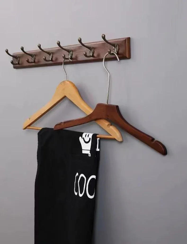 Description Picture 3 of itemWall Mounted Solid Wood Coat Rack with Hooks Hats Clothes Hanger Closet Organizer Perchero Furniture for Hallway Entrance Decor