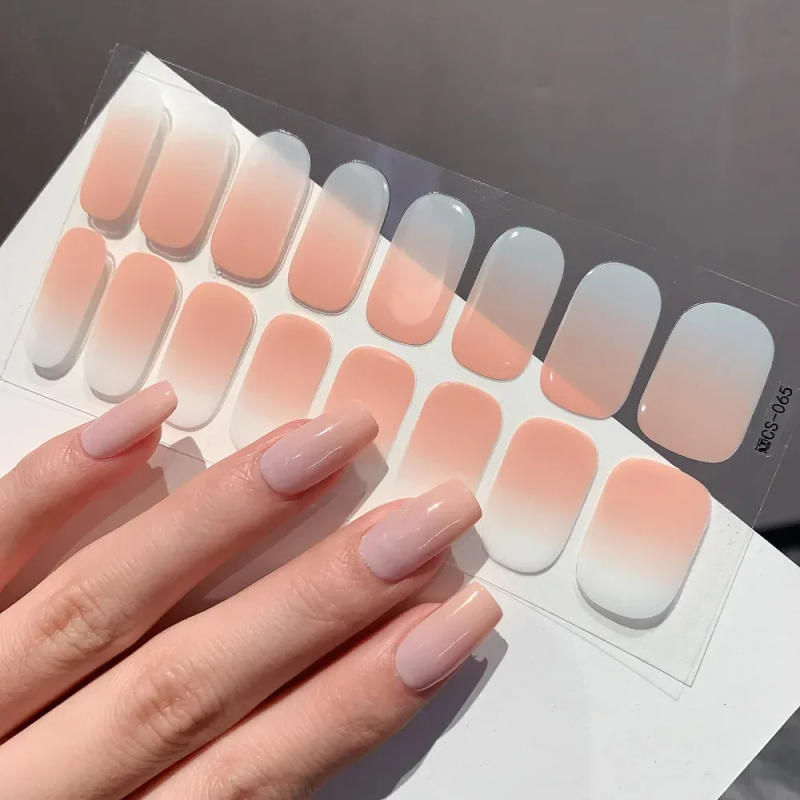 Description Picture 6 of itemSemi-cured Gel Nail Stickers Solid Color Nail Semi-baked Tips Full UV Nail Need Decals Paste Lamp N0R7 Ideal Gift Beauty Tool