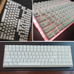 Creative White Theme Keycaps for Mechanical Keyboard Japanese Keycaps Cherry 135 Keys Keycap Replace Dropship