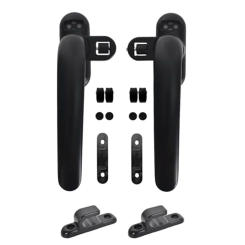 Window Handles Locking Latch Catch Lock For Sliding Window Aluminum Alloy Casement Locking Handle Hardware Black Door Handle
