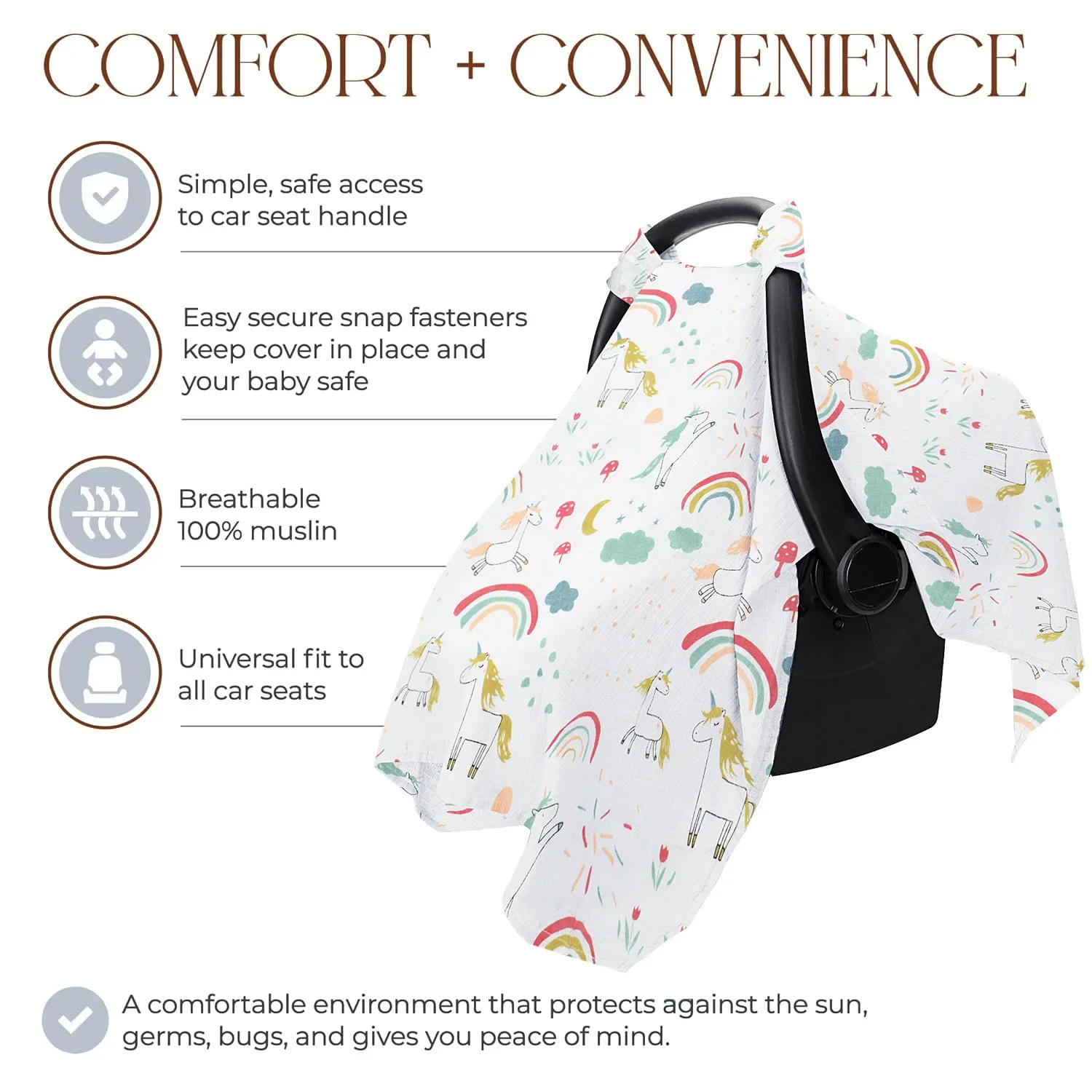 Description Picture 4 of itemBaby Stroller Accessories Pushchair Mosquito Cover Infant Carrier Car Seat Baby Sunshades Cotton Newborn Carriage Cradles Cover