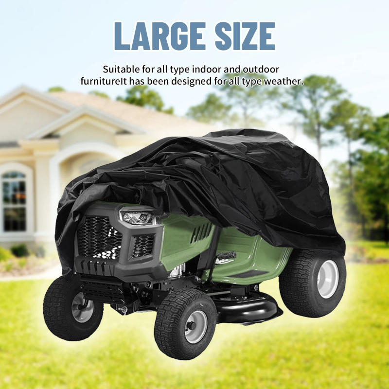 Description Picture 4 of itemRiding Lawn Mower Cover with Storage Bag, Heavy Duty Waterproof Polyester Tractor Cover,UV&Dust&Water Resistant,Universal size