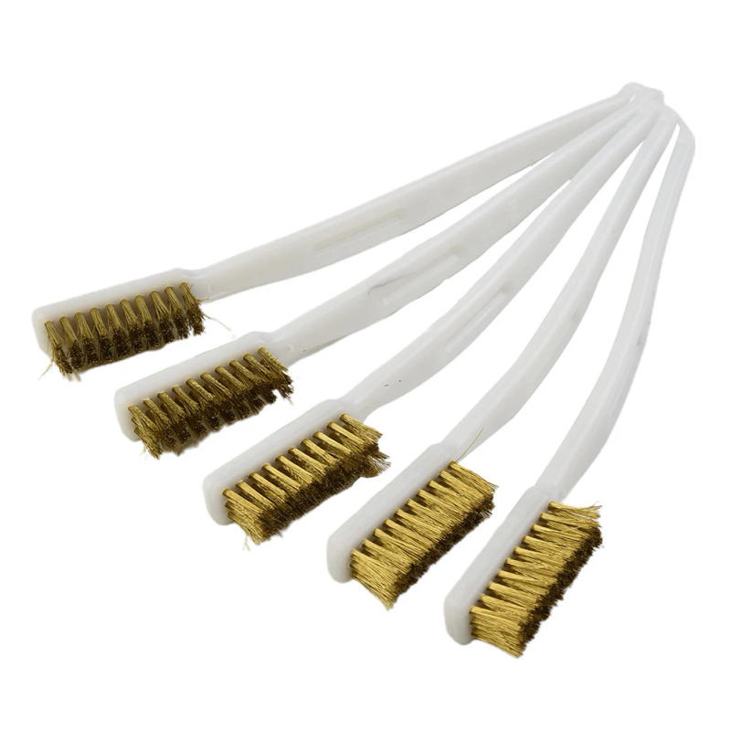 Description Picture 5 of itemBrass Wire Brush White Plastic Handle Stainless Steel Nylon Metal Rust Dirt Cleaning Polishing Brushes Hand Tools Drop Shipping