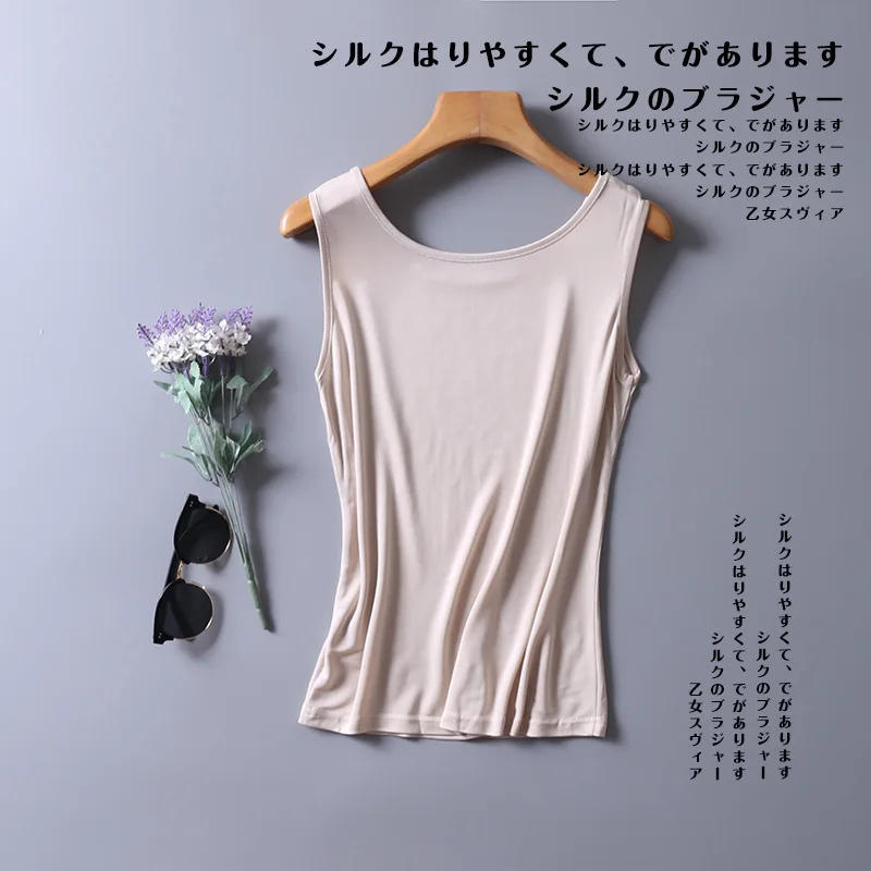 Description Picture 6 of itemNEW 100% Natural Mulberry Silk Strap Top Women High Quality  Solid Cami Vest Sleeveless Silk Tank Tops Ladies Camisole Sleepwear