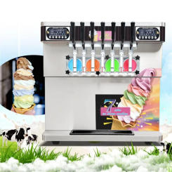 7 Seven Flavors Frozen Yogurt Soft Serve Ice Cream Machine Automatic Ice Making Machine Automatic Ice Cream Maker China Factory