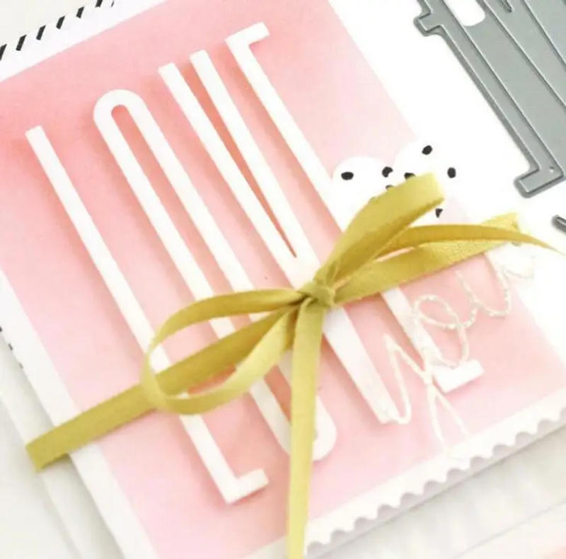 Description Picture 6 of itemLove You Word metal cutting die mould scrapbook decoration embossed photo album decoration card making