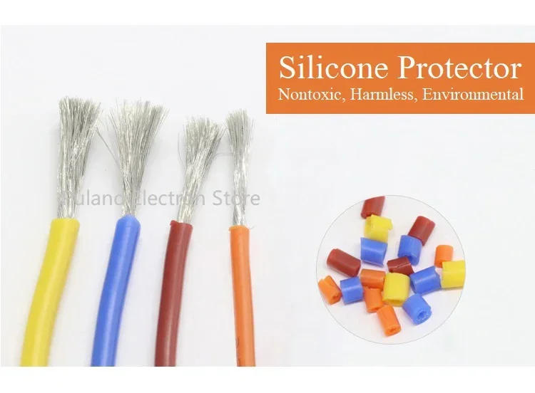 Description Picture 6 of item1M/5M Heat-resistant cable 30 28 26 24 22 20 18 16 15 14 13 12 10 AWG Ultra Soft Silicone Wire High Temperature Flexible Copper