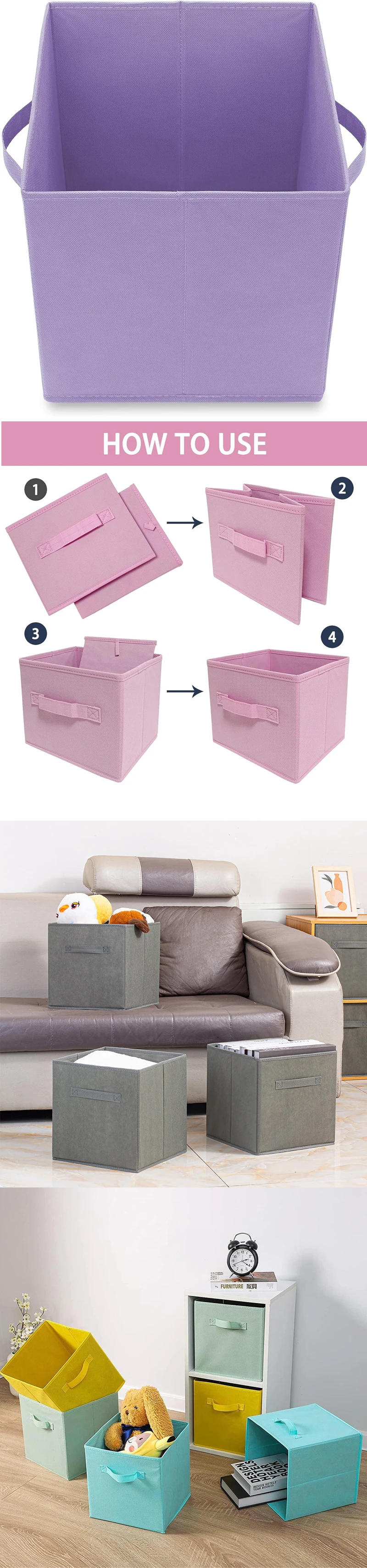 Description Picture 3 of itemNon-woven Fabric Foldable Storage Box Drawer Style Clothing Organizer Box Clothes Storage Cabinet Organizer Box