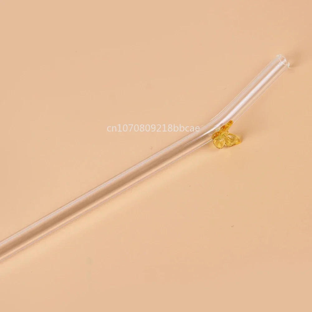 Description Picture 4 of itemNew Reusable Glass Straws With Butterfly Eco Friendly Drinking Straws With Clean Brush For Smoothies Cocktails Bar
