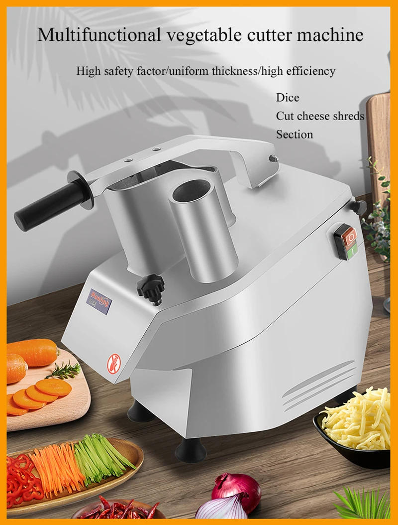 Description Picture 5 of itemPBOBP Kitchen Multifunctional Vegetable Cutter Commercial Electric Radish Cutting Potato Chips Slicing Vegetable Slicing Machine