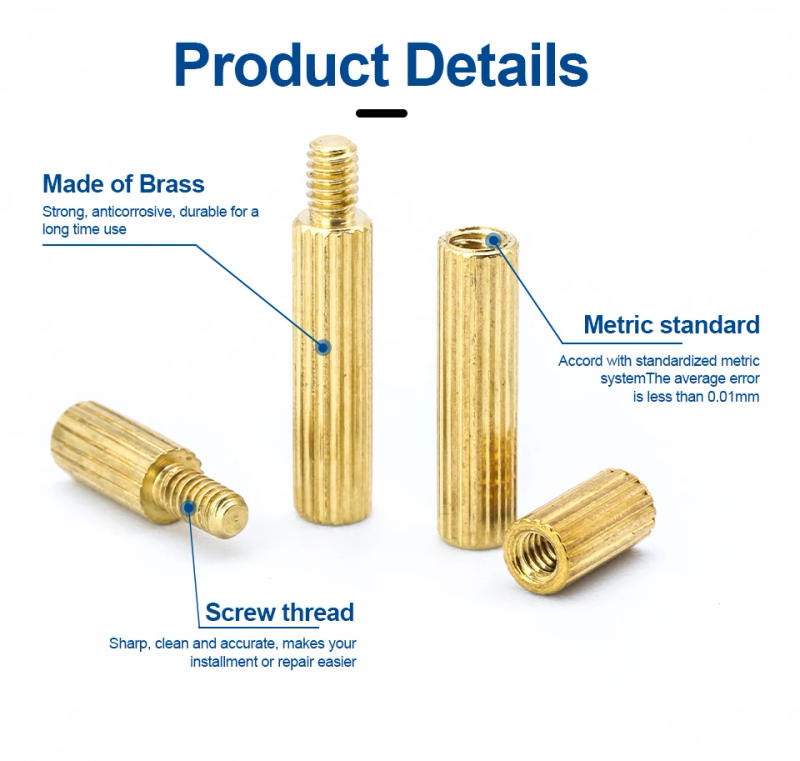 Description Picture 3 of itemNINDEJIN 420/440Pcs Knurled Round Brass Standoff Spacer Kit M2 Male-Female Round Motherboard Pcb Standoff with Screws Nuts Set