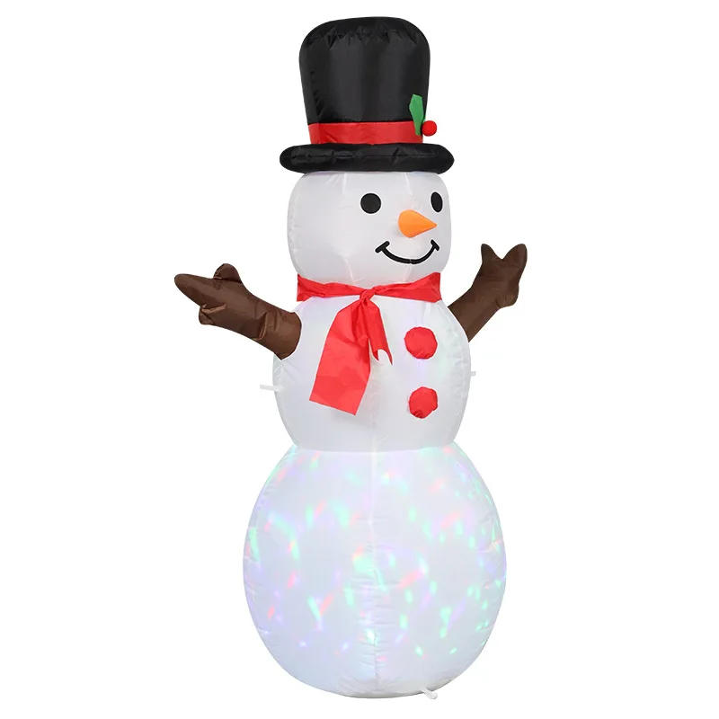 Description Picture 3 of itemChristmas Inflatable Gas Model Lighting Outdoor Courtyard Party Decoration Rotating Colorful Lights Christmas Snowman