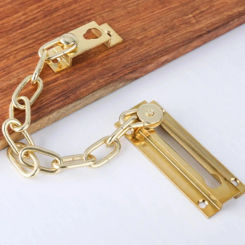 Solid Brass Anti-theft Chaindoor Security Golden Lock Anti-theft Latch Door and Window Latch Security Chain Lock