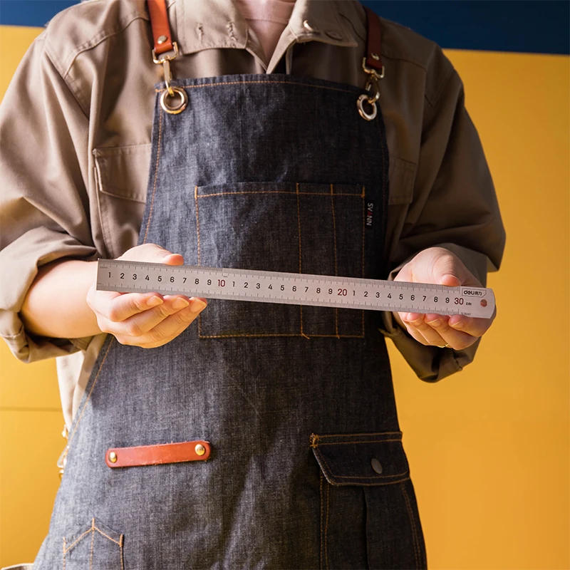 Description Picture 4 of itemDeli 1 Pcs 150/200/300/400mm Steel Gauges High Precision Household Straight Rulers Woodworking Portable Hand Measuring Tools